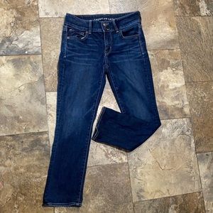 American Eagle artist crop jeans